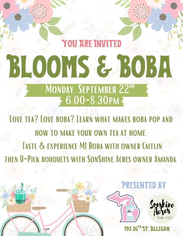 Boba & Blooms: A Summer Evening on the Flower Farm